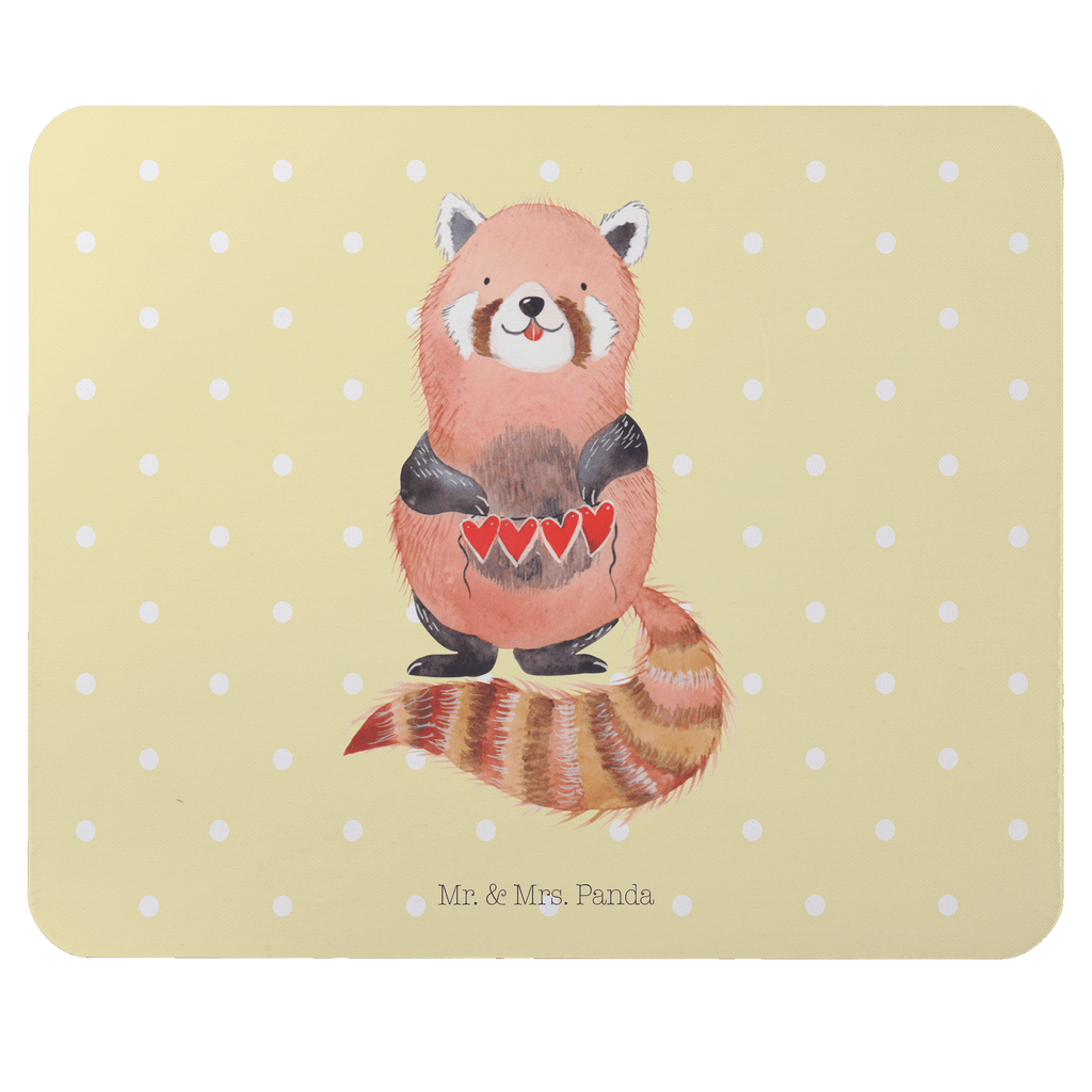 Mauspad Roter Panda Mousepad, Computer zubehör, Büroausstattung, PC Zubehör, Arbeitszimmer, Mauspad, Einzigartiges Mauspad, Designer Mauspad, Tiermotive, Gute Laune, lustige Sprüche, Tiere, Panda, Liebe, Rot, Herz, Liebling, Lieblingsmensch