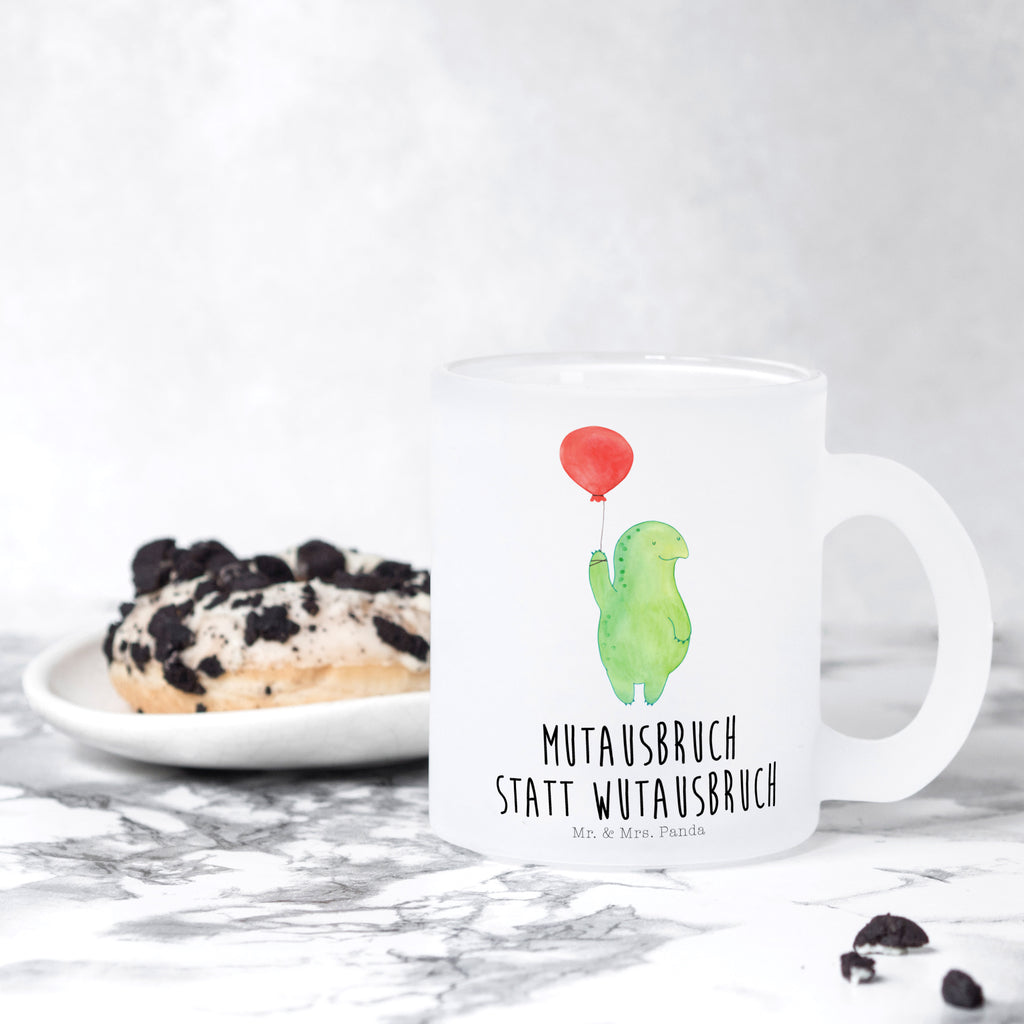 Teetasse Schildkröte Luftballon Teetasse, Teeglas, Teebecher, Tasse mit Henkel, Tasse, Glas Teetasse, Teetasse aus Glas, Schildkröte, Schildkröten, Mutausbruch, Motivation, Motivationsspruch