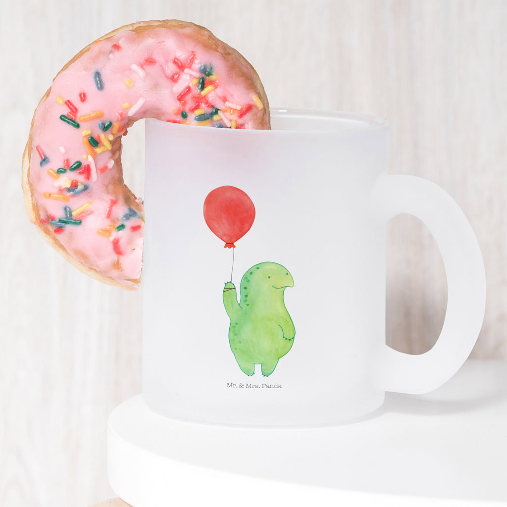 Teetasse Schildkröte Luftballon Teetasse, Teeglas, Teebecher, Tasse mit Henkel, Tasse, Glas Teetasse, Teetasse aus Glas, Schildkröte, Schildkröten, Mutausbruch, Motivation, Motivationsspruch