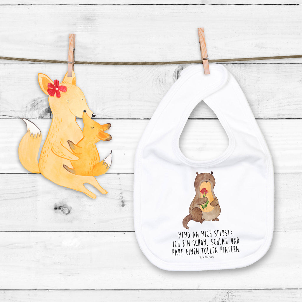 Organic Babylätzchen Otter Blumenstrauß Baby, Lätzchen, Spucktuch, Sabberlätzchen, Klettlätzchen, Babygeschenk, Baby Lätzchen, Geschenk für Geburt, Geschenk zur Geburt, Baby Spucktuch, Babyausstattung, Geschenkidee für Babyparty, Otter, Fischotter, Seeotter, Otter Seeotter See Otter
