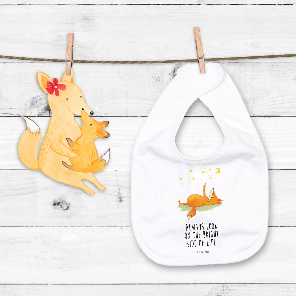 Organic Babylätzchen Fuchs Sterne Baby, Lätzchen, Spucktuch, Sabberlätzchen, Klettlätzchen, Babygeschenk, Baby Lätzchen, Geschenk für Geburt, Geschenk zur Geburt, Baby Spucktuch, Babyausstattung, Geschenkidee für Babyparty, Fuchs, Füchse, tröstende Worte, Spruch positiv, Spruch schön, Romantik, Always Look on the Bright Side of Life