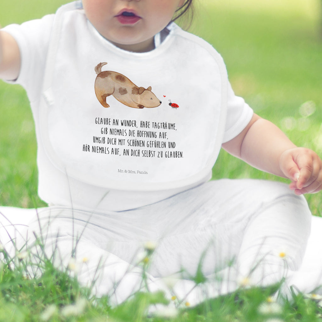 Organic Babylätzchen Hund Marienkäfer Baby, Lätzchen, Spucktuch, Sabberlätzchen, Klettlätzchen, Babygeschenk, Baby Lätzchen, Geschenk für Geburt, Geschenk zur Geburt, Baby Spucktuch, Babyausstattung, Geschenkidee für Babyparty, Hund, Hundemotiv, Haustier, Hunderasse, Tierliebhaber, Hundebesitzer, Sprüche, Hunde, Hundespruch, Marienkäfer, Mischling, Mischlinghund