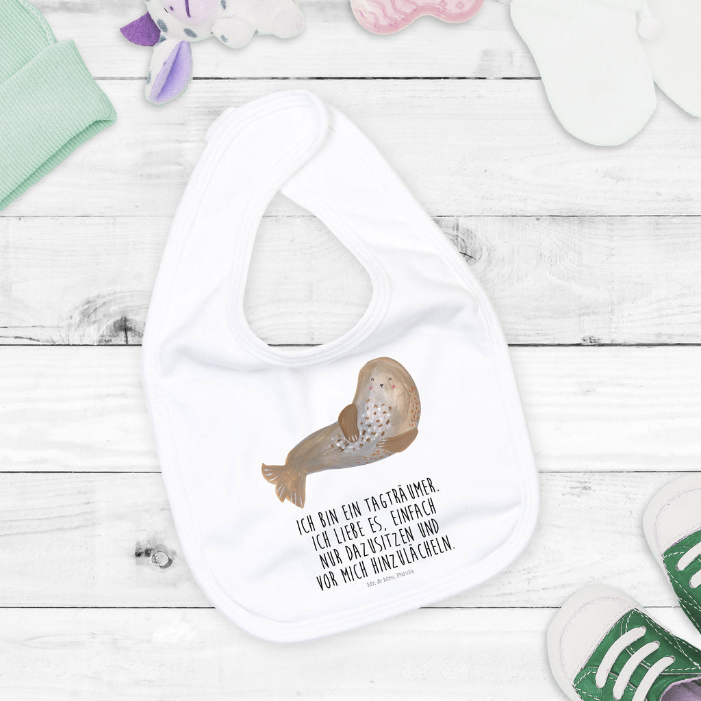 Organic Babylätzchen Robbe lachend Baby, Lätzchen, Spucktuch, Sabberlätzchen, Klettlätzchen, Babygeschenk, Baby Lätzchen, Geschenk für Geburt, Geschenk zur Geburt, Baby Spucktuch, Babyausstattung, Geschenkidee für Babyparty, Tiermotive, Gute Laune, lustige Sprüche, Tiere, Robbe, Robben, Seehund, Strand, Meerestier, Ostsee, Nordsee