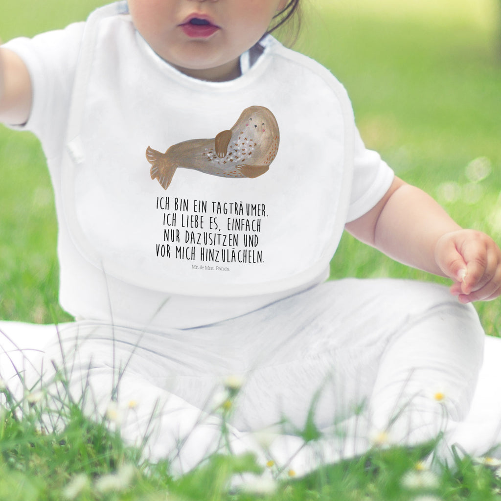 Organic Babylätzchen Robbe lachend Baby, Lätzchen, Spucktuch, Sabberlätzchen, Klettlätzchen, Babygeschenk, Baby Lätzchen, Geschenk für Geburt, Geschenk zur Geburt, Baby Spucktuch, Babyausstattung, Geschenkidee für Babyparty, Tiermotive, Gute Laune, lustige Sprüche, Tiere, Robbe, Robben, Seehund, Strand, Meerestier, Ostsee, Nordsee