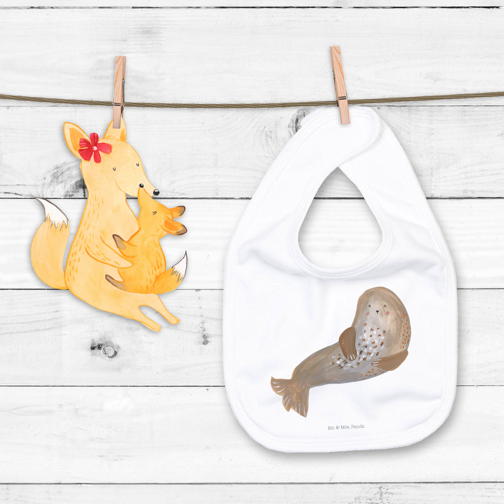 Organic Babylätzchen Robbe lachend Baby, Lätzchen, Spucktuch, Sabberlätzchen, Klettlätzchen, Babygeschenk, Baby Lätzchen, Geschenk für Geburt, Geschenk zur Geburt, Baby Spucktuch, Babyausstattung, Geschenkidee für Babyparty, Tiermotive, Gute Laune, lustige Sprüche, Tiere, Robbe, Robben, Seehund, Strand, Meerestier, Ostsee, Nordsee