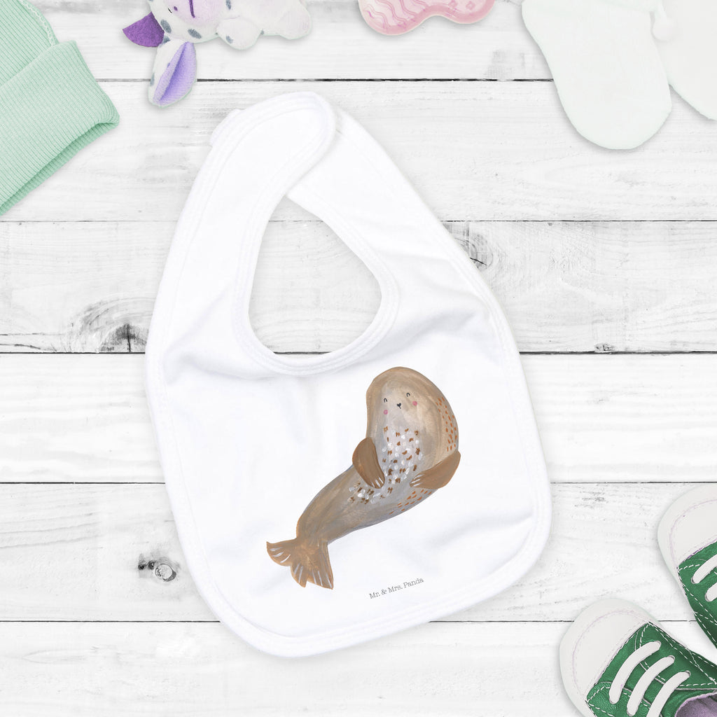 Organic Babylätzchen Robbe lachend Baby, Lätzchen, Spucktuch, Sabberlätzchen, Klettlätzchen, Babygeschenk, Baby Lätzchen, Geschenk für Geburt, Geschenk zur Geburt, Baby Spucktuch, Babyausstattung, Geschenkidee für Babyparty, Tiermotive, Gute Laune, lustige Sprüche, Tiere, Robbe, Robben, Seehund, Strand, Meerestier, Ostsee, Nordsee