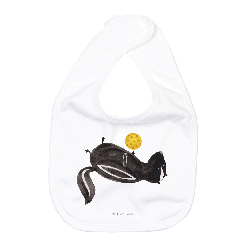 Organic Babylätzchen Stinktier Ball Baby, Lätzchen, Spucktuch, Sabberlätzchen, Klettlätzchen, Babygeschenk, Baby Lätzchen, Geschenk für Geburt, Geschenk zur Geburt, Baby Spucktuch, Babyausstattung, Geschenkidee für Babyparty, Stinktier, Skunk, Wildtier, Raubtier, Stinker, Stinki, verspielt, Weisheit