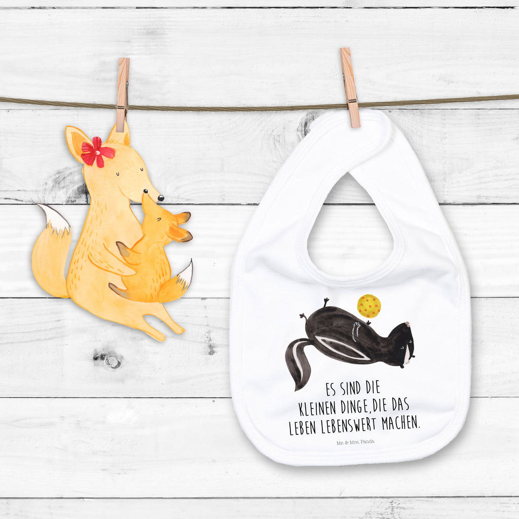 Organic Babylätzchen Stinktier Ball Baby, Lätzchen, Spucktuch, Sabberlätzchen, Klettlätzchen, Babygeschenk, Baby Lätzchen, Geschenk für Geburt, Geschenk zur Geburt, Baby Spucktuch, Babyausstattung, Geschenkidee für Babyparty, Stinktier, Skunk, Wildtier, Raubtier, Stinker, Stinki, verspielt, Weisheit