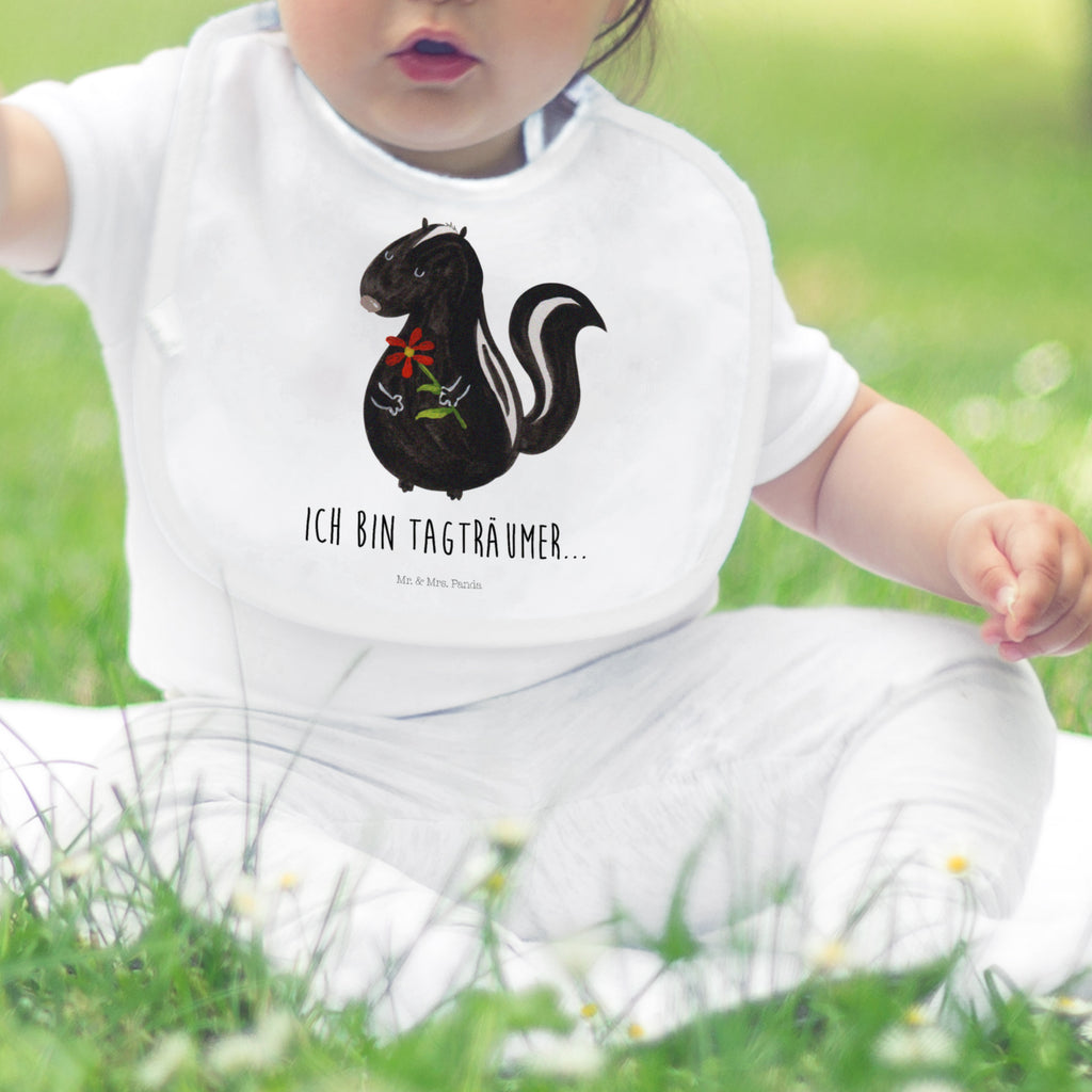 Organic Babylätzchen Stinktier Blume Baby, Lätzchen, Spucktuch, Sabberlätzchen, Klettlätzchen, Babygeschenk, Baby Lätzchen, Geschenk für Geburt, Geschenk zur Geburt, Baby Spucktuch, Babyausstattung, Geschenkidee für Babyparty, Stinktier, Skunk, Wildtier, Raubtier, Stinker, Stinki, Tagträumer, verträumt, Dreams, Träume