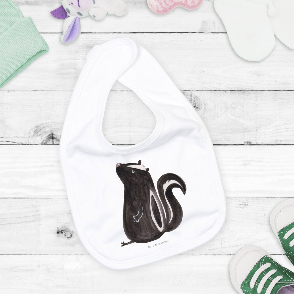 Organic Babylätzchen Stinktier sitzend Baby, Lätzchen, Spucktuch, Sabberlätzchen, Klettlätzchen, Babygeschenk, Baby Lätzchen, Geschenk für Geburt, Geschenk zur Geburt, Baby Spucktuch, Babyausstattung, Geschenkidee für Babyparty, Stinktier, Skunk, Wildtier, Raubtier, Stinker, Stinki, Spruch, Büro, Recht, Besserwisser