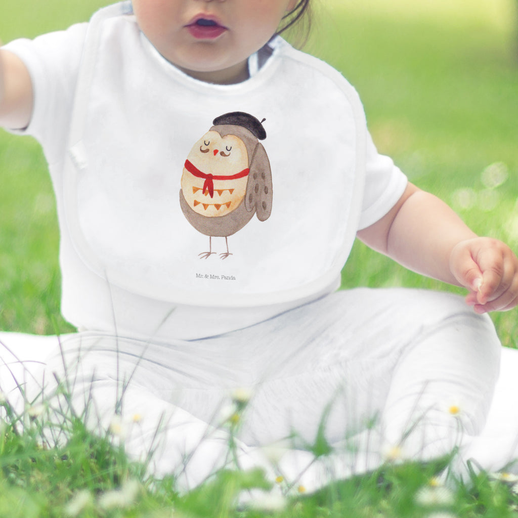 Organic Babylätzchen Eule Französisch Baby, Lätzchen, Spucktuch, Sabberlätzchen, Klettlätzchen, Babygeschenk, Baby Lätzchen, Geschenk für Geburt, Geschenk zur Geburt, Baby Spucktuch, Babyausstattung, Geschenkidee für Babyparty, Eule, Eulen, Eule Deko, Owl, hibou, La vie est belle, das Leben ist schön, Spruch schön, Spruch Französisch, Frankreich