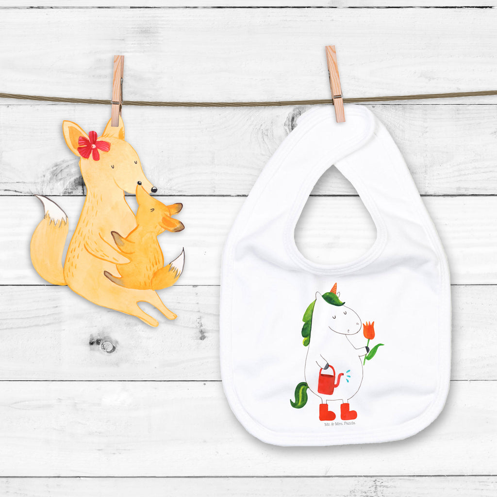 Organic Babylätzchen Einhorn Gärtner Baby, Lätzchen, Spucktuch, Sabberlätzchen, Klettlätzchen, Babygeschenk, Baby Lätzchen, Geschenk für Geburt, Geschenk zur Geburt, Baby Spucktuch, Babyausstattung, Geschenkidee für Babyparty, Einhorn, Einhörner, Einhorn Deko, Pegasus, Unicorn, Luftballon, Gießkanne, Giesskanne, Lebenslust, Freude, Blume, Freundin, Garten, Stiefel