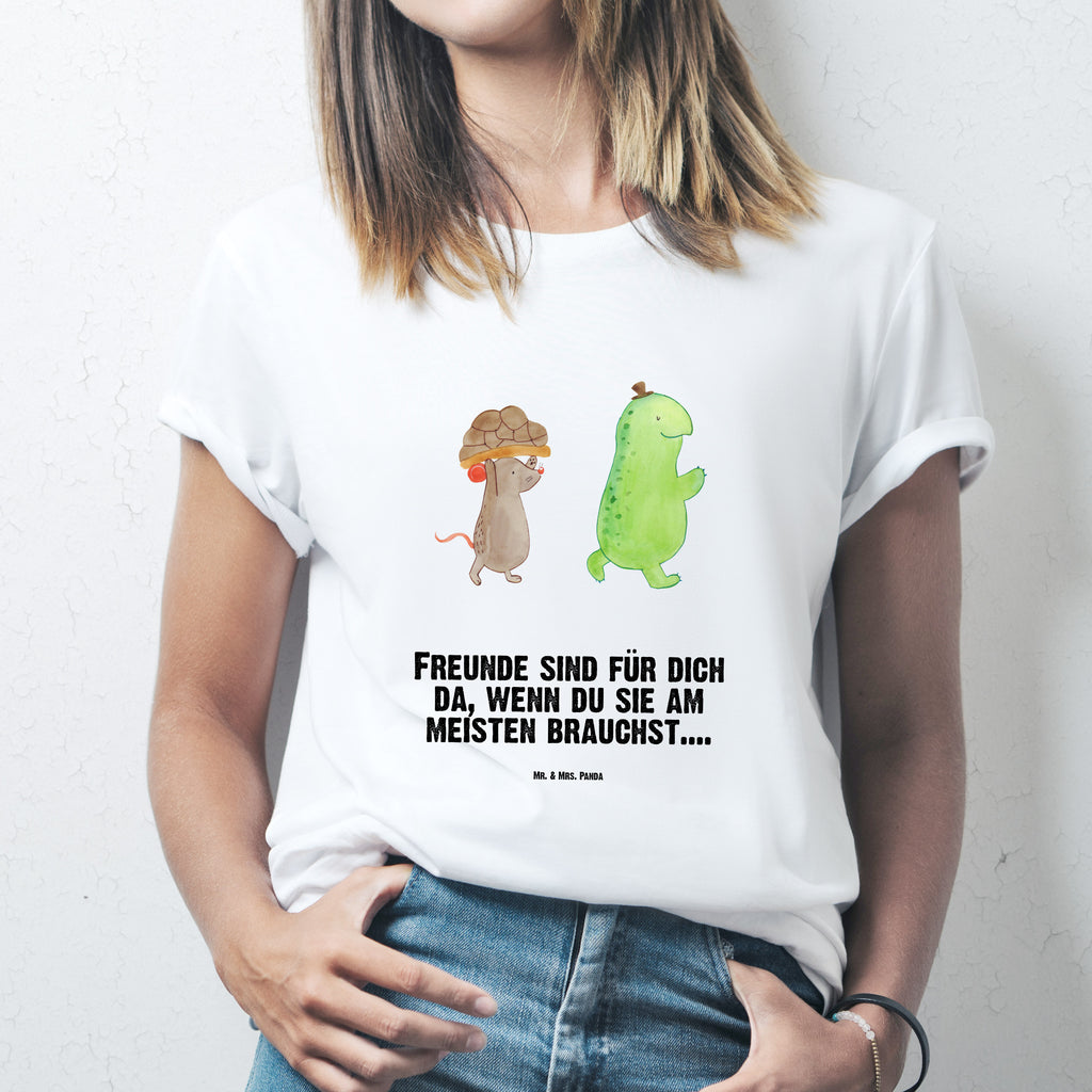 Größe L T-Shirt Schildkröte & Maus T-Shirt, Shirt, Tshirt, Lustiges T-Shirt, T-Shirt mit Spruch, Party, Junggesellenabschied, Jubiläum, Geburstag, Herrn, Damen, Männer, Frauen, Schlafshirt, Nachthemd, Sprüche, Schildkröte, Maus, Freunde, Freundinnen, beste Freunde, beste Freundinnen