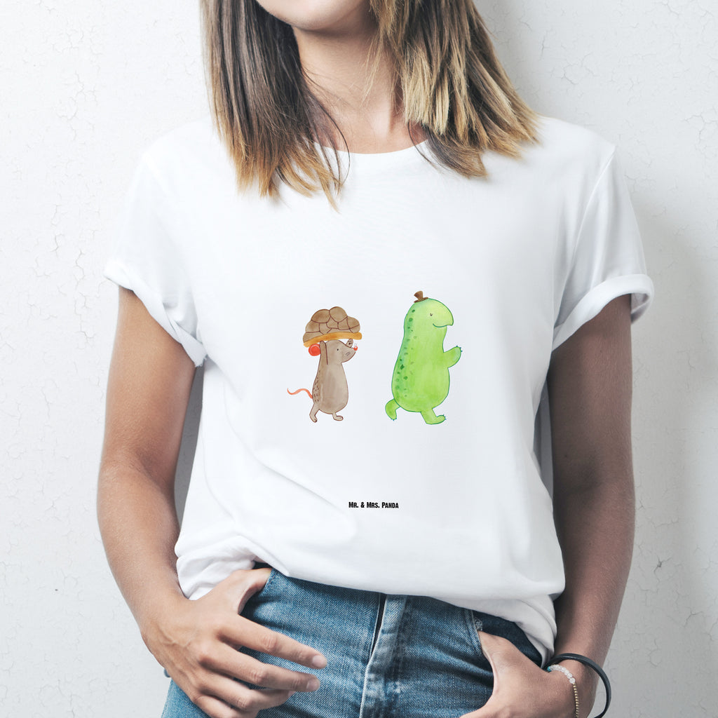 Größe L T-Shirt Schildkröte & Maus T-Shirt, Shirt, Tshirt, Lustiges T-Shirt, T-Shirt mit Spruch, Party, Junggesellenabschied, Jubiläum, Geburstag, Herrn, Damen, Männer, Frauen, Schlafshirt, Nachthemd, Sprüche, Schildkröte, Maus, Freunde, Freundinnen, beste Freunde, beste Freundinnen