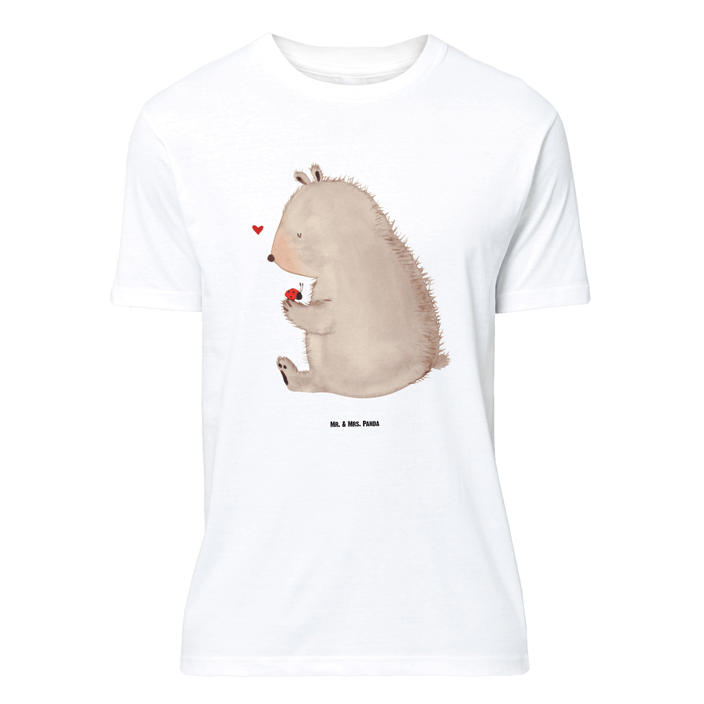 Größe L T-Shirt Bär mit Marienkäfer T-Shirt, Shirt, Tshirt, Lustiges T-Shirt, T-Shirt mit Spruch, Party, Junggesellenabschied, Jubiläum, Geburstag, Herrn, Damen, Männer, Frauen, Schlafshirt, Nachthemd, Sprüche, Bär, Teddy, Teddybär, Marienkäfer, Liebe, Freiheit, Motivation, Das Leben ist schön