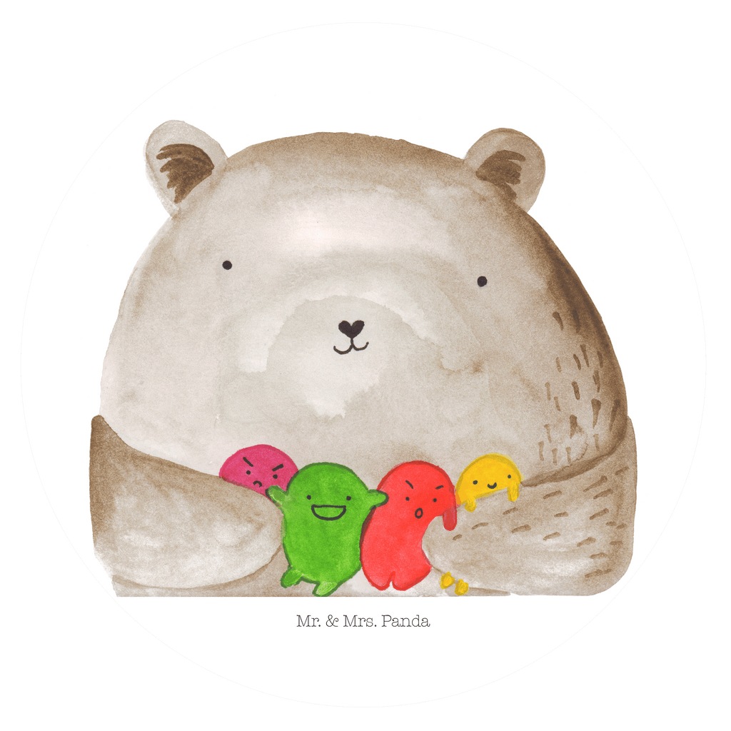 120mm Rund Aufkleber Bär Gefühl Sticker, Aufkleber, Etikett, Kinder, rund, Bär, Teddy, Teddybär, Wahnsinn, Verrückt, Durchgedreht