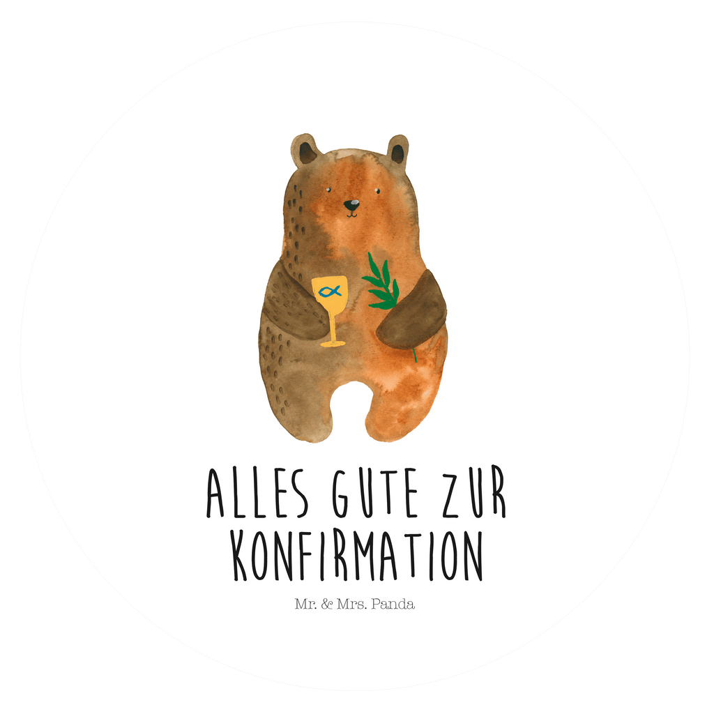 120mm Rund Aufkleber Konfirmation-Bär Sticker, Aufkleber, Etikett, Kinder, rund, Bär, Teddy, Teddybär, Konfirmation, Kirche, evangelisch, Gottesdienst
