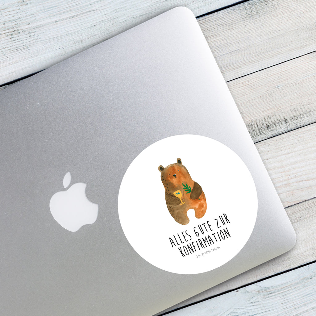 120mm Rund Aufkleber Konfirmation-Bär Sticker, Aufkleber, Etikett, Kinder, rund, Bär, Teddy, Teddybär, Konfirmation, Kirche, evangelisch, Gottesdienst