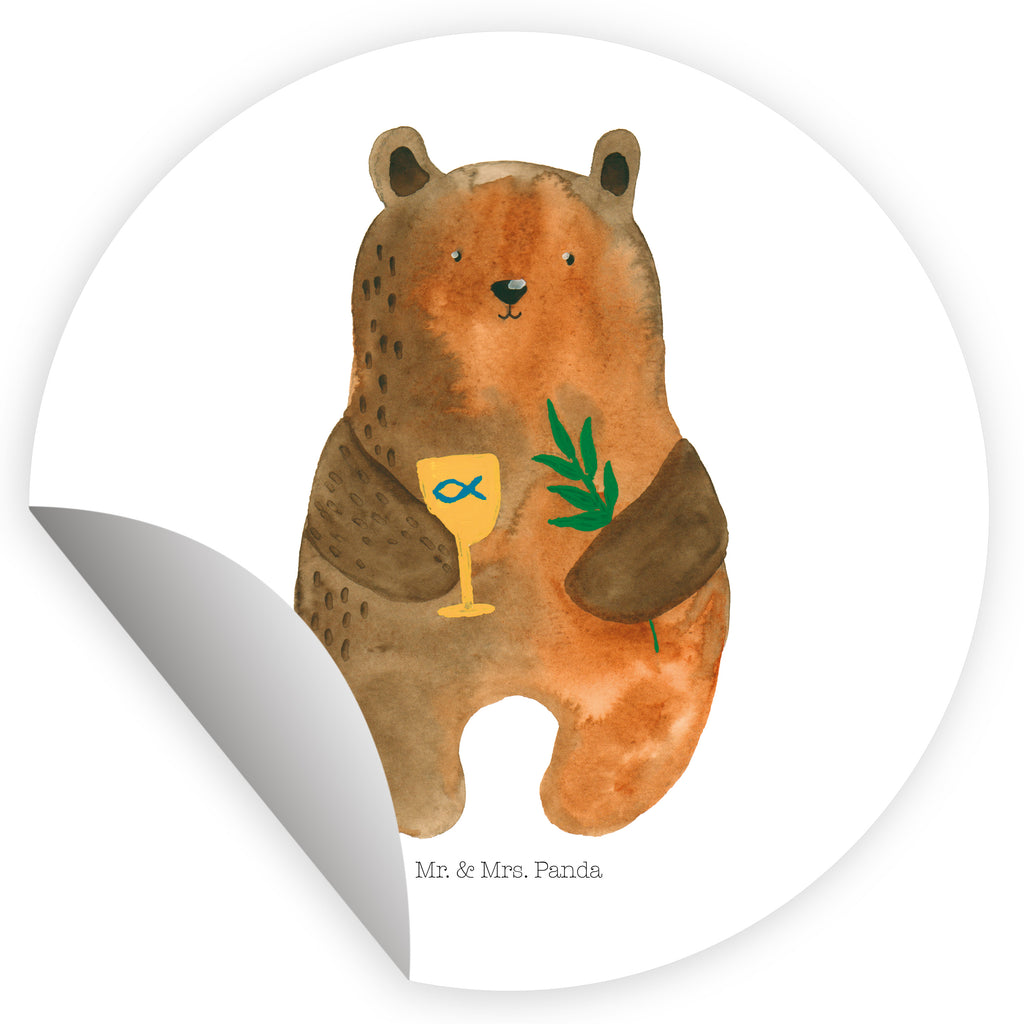120mm Rund Aufkleber Konfirmation-Bär Sticker, Aufkleber, Etikett, Kinder, rund, Bär, Teddy, Teddybär, Konfirmation, Kirche, evangelisch, Gottesdienst