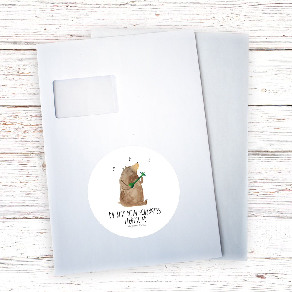 120mm Rund Aufkleber Bär Lied Sticker, Aufkleber, Etikett, Kinder, rund, Bär, Teddy, Teddybär, Bärchen, Bear, Liebeslied, Lied, Song, Valentinstag, Valentine, Geschenk, Partner, Liebe, Freundin, Frau, Herz, Spruch