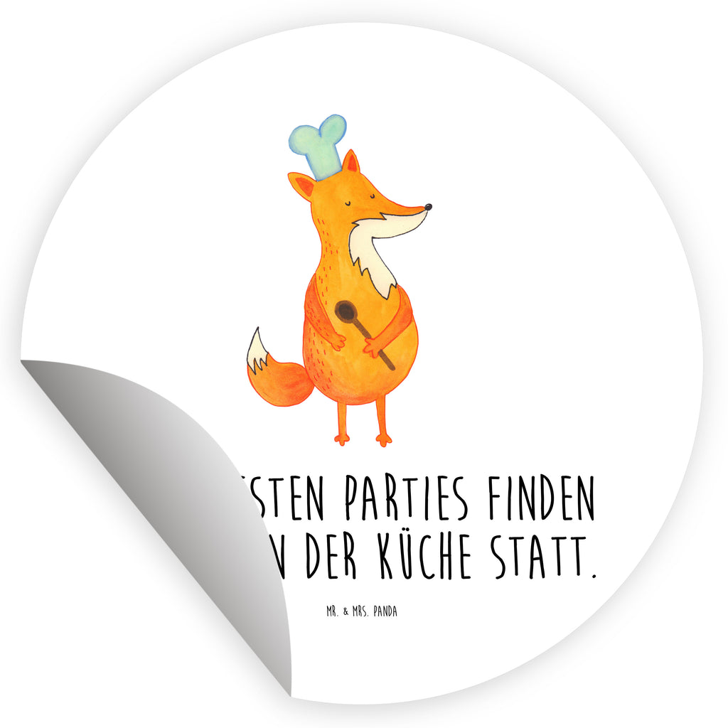 120mm Rund Aufkleber Fuchs Koch Sticker, Aufkleber, Etikett, Kinder, rund, Fuchs, Füchse, Koch Geschenk, Küche Spruch, Küche Deko, Köche, Bäcker, Party Spruch, Spruch lustig, witzig