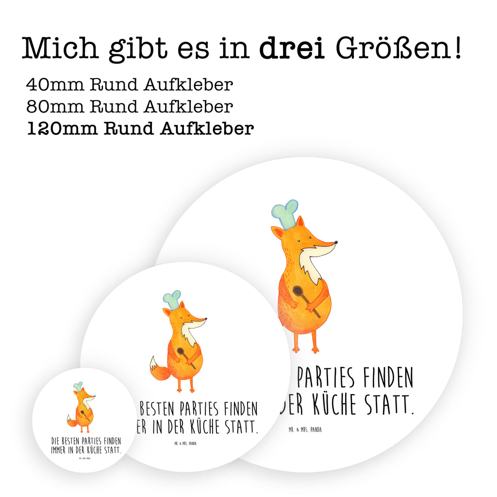 120mm Rund Aufkleber Fuchs Koch Sticker, Aufkleber, Etikett, Kinder, rund, Fuchs, Füchse, Koch Geschenk, Küche Spruch, Küche Deko, Köche, Bäcker, Party Spruch, Spruch lustig, witzig