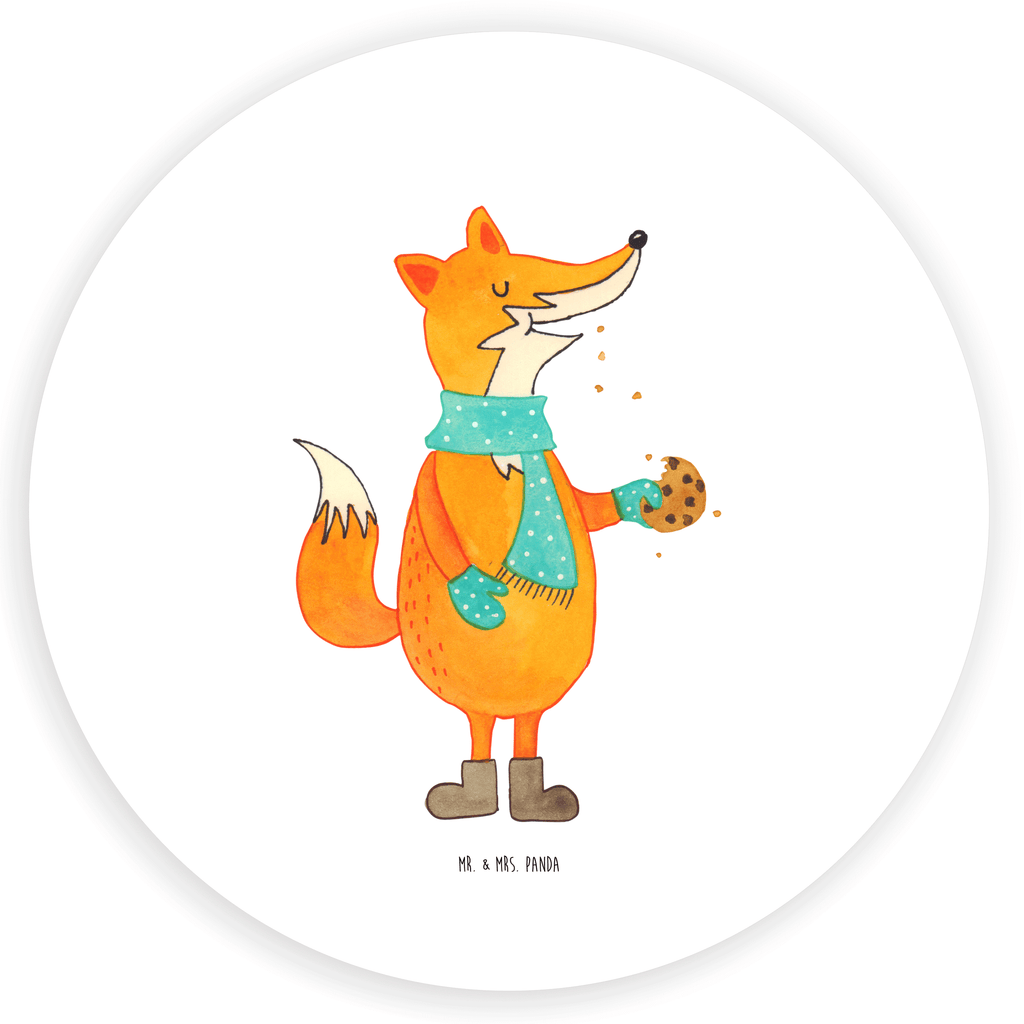 120mm Rund Aufkleber Fuchs Keks Sticker, Aufkleber, Etikett, Kinder, rund, Fuchs, Füchse, Backen Spruch, Kekse, Winter, Weihnachtszeit, Plätzchen, Liebe, Küche Deko
