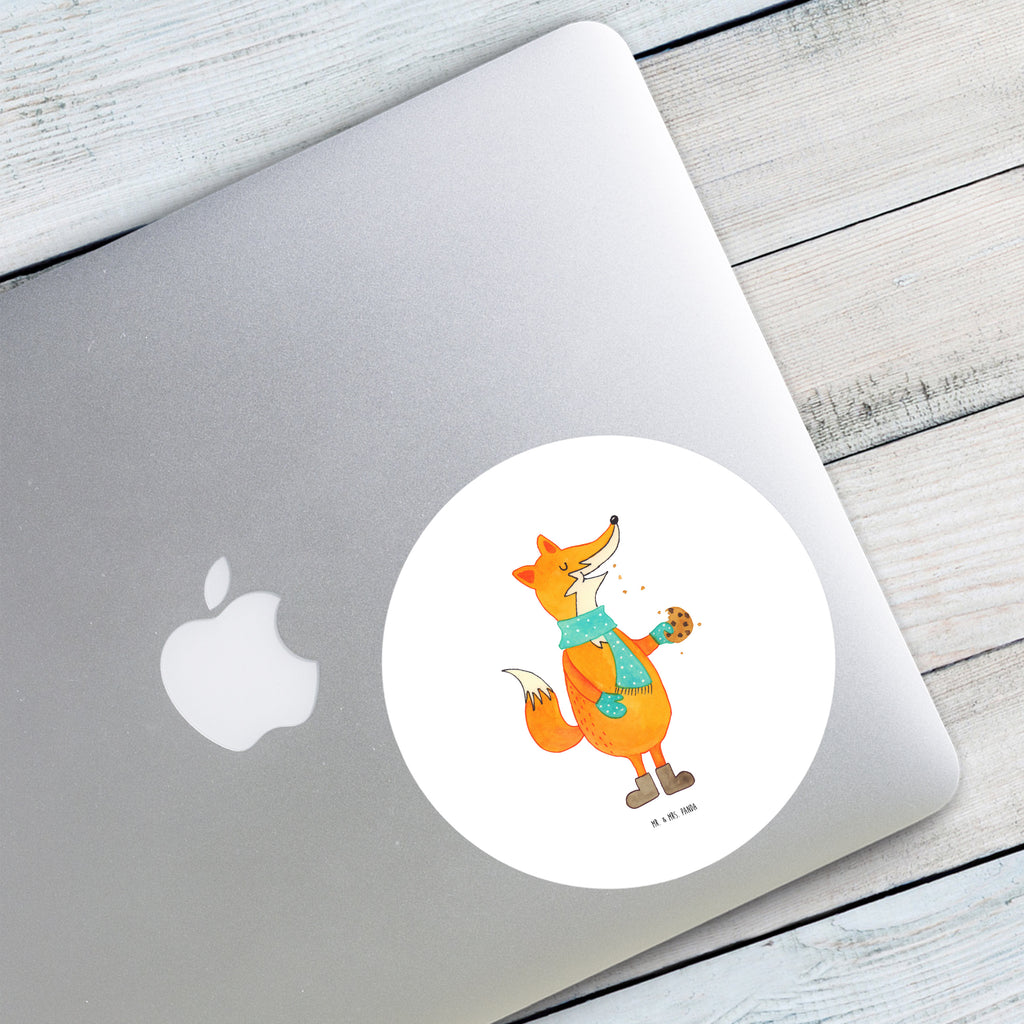 120mm Rund Aufkleber Fuchs Keks Sticker, Aufkleber, Etikett, Kinder, rund, Fuchs, Füchse, Backen Spruch, Kekse, Winter, Weihnachtszeit, Plätzchen, Liebe, Küche Deko