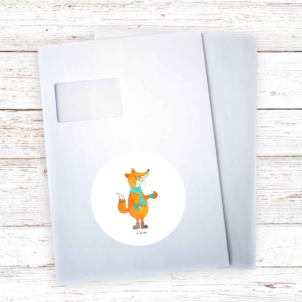 120mm Rund Aufkleber Fuchs Keks Sticker, Aufkleber, Etikett, Kinder, rund, Fuchs, Füchse, Backen Spruch, Kekse, Winter, Weihnachtszeit, Plätzchen, Liebe, Küche Deko