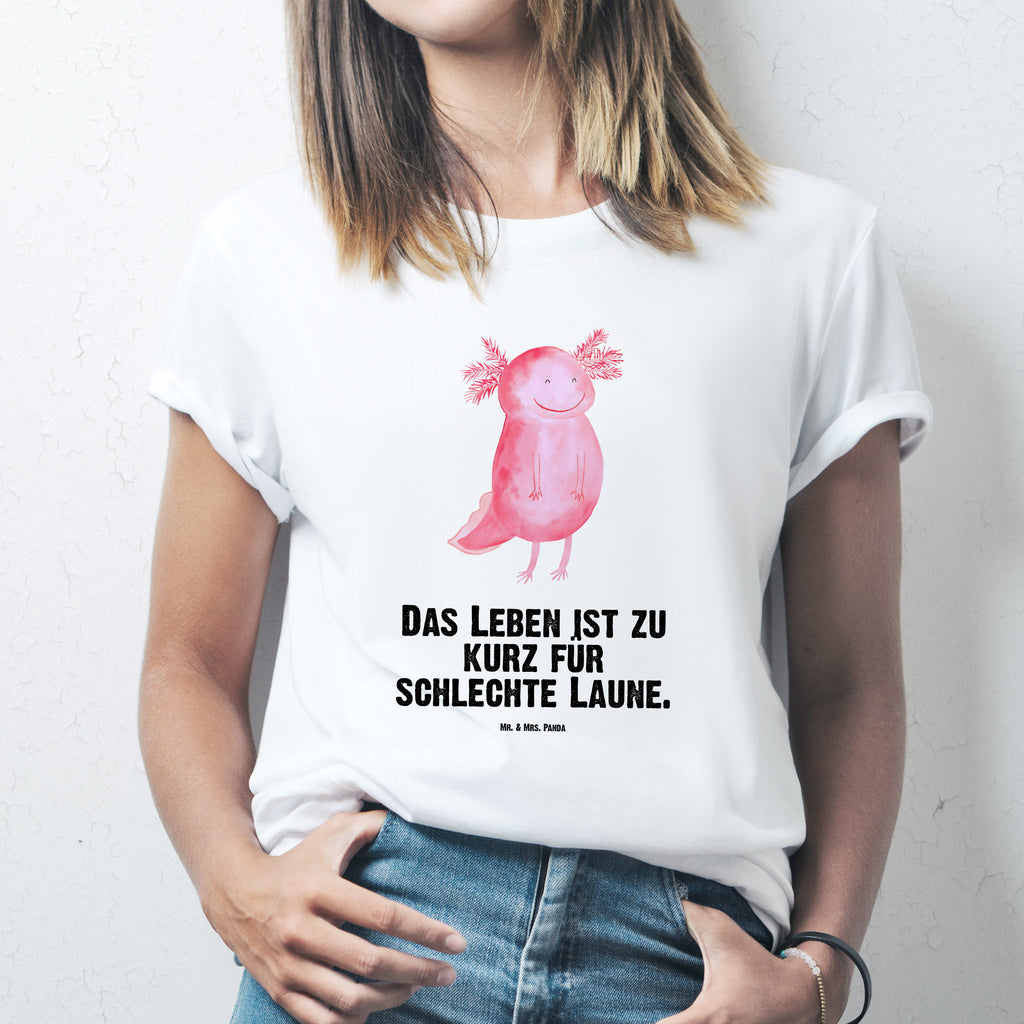 Größe XXL T-Shirt Axolotl glücklich T-Shirt, Shirt, Tshirt, Lustiges T-Shirt, T-Shirt mit Spruch, Party, Junggesellenabschied, Jubiläum, Geburstag, Herrn, Damen, Männer, Frauen, Schlafshirt, Nachthemd, Sprüche, Axolotl, Molch, Axolot, Schwanzlurch, Lurch, Lurche, Motivation, gute Laune