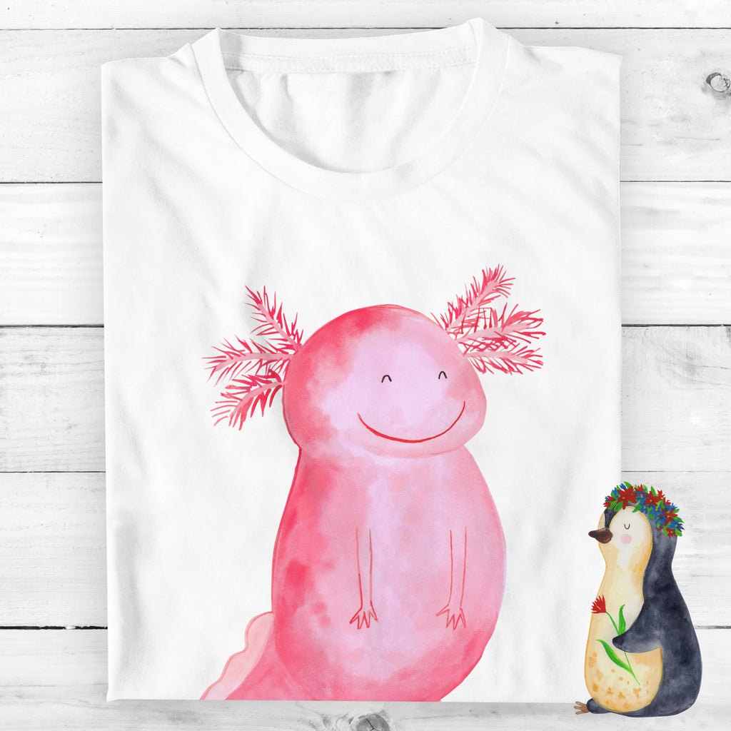 Größe XXL T-Shirt Axolotl glücklich T-Shirt, Shirt, Tshirt, Lustiges T-Shirt, T-Shirt mit Spruch, Party, Junggesellenabschied, Jubiläum, Geburstag, Herrn, Damen, Männer, Frauen, Schlafshirt, Nachthemd, Sprüche, Axolotl, Molch, Axolot, Schwanzlurch, Lurch, Lurche, Motivation, gute Laune