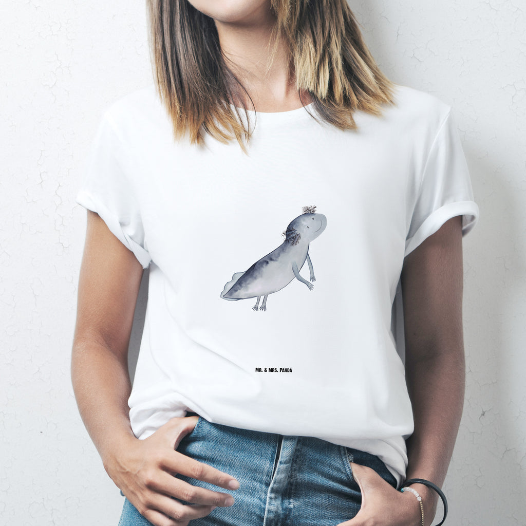 Größe M T-Shirt Axolotl schwimmt T-Shirt, Shirt, Tshirt, Lustiges T-Shirt, T-Shirt mit Spruch, Party, Junggesellenabschied, Jubiläum, Geburstag, Herrn, Damen, Männer, Frauen, Schlafshirt, Nachthemd, Sprüche, Axolotl, Molch, Axolot, Schwanzlurch, Lurch, Lurche, Problem, Probleme, Lösungen, Motivation