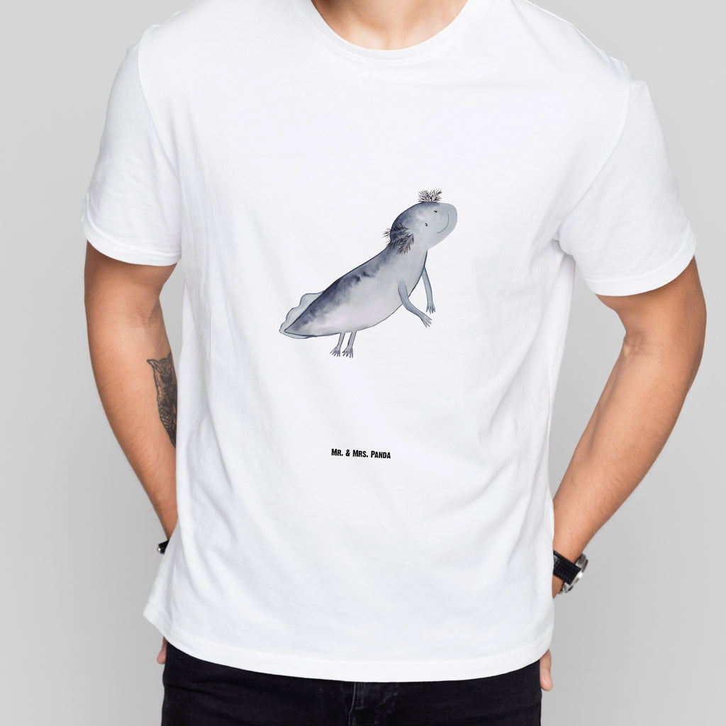 Größe M T-Shirt Axolotl schwimmt T-Shirt, Shirt, Tshirt, Lustiges T-Shirt, T-Shirt mit Spruch, Party, Junggesellenabschied, Jubiläum, Geburstag, Herrn, Damen, Männer, Frauen, Schlafshirt, Nachthemd, Sprüche, Axolotl, Molch, Axolot, Schwanzlurch, Lurch, Lurche, Problem, Probleme, Lösungen, Motivation
