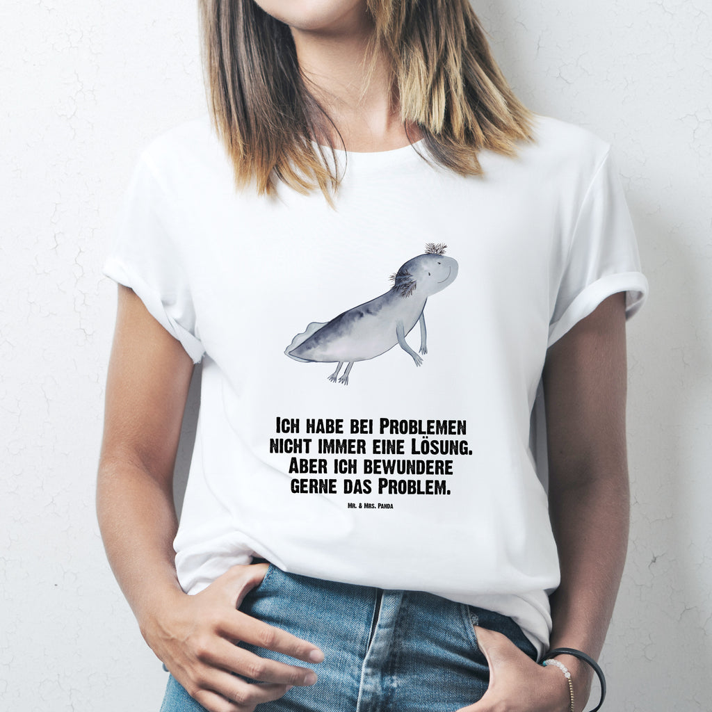 Größe M T-Shirt Axolotl schwimmt T-Shirt, Shirt, Tshirt, Lustiges T-Shirt, T-Shirt mit Spruch, Party, Junggesellenabschied, Jubiläum, Geburstag, Herrn, Damen, Männer, Frauen, Schlafshirt, Nachthemd, Sprüche, Axolotl, Molch, Axolot, Schwanzlurch, Lurch, Lurche, Problem, Probleme, Lösungen, Motivation