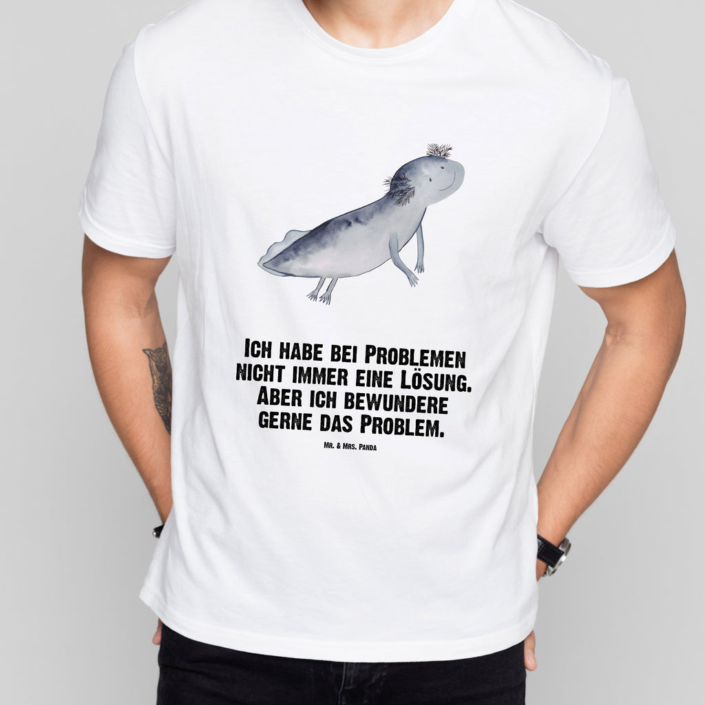 Größe M T-Shirt Axolotl schwimmt T-Shirt, Shirt, Tshirt, Lustiges T-Shirt, T-Shirt mit Spruch, Party, Junggesellenabschied, Jubiläum, Geburstag, Herrn, Damen, Männer, Frauen, Schlafshirt, Nachthemd, Sprüche, Axolotl, Molch, Axolot, Schwanzlurch, Lurch, Lurche, Problem, Probleme, Lösungen, Motivation