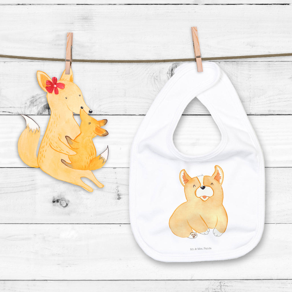 Organic Babylätzchen Corgie Baby, Lätzchen, Spucktuch, Sabberlätzchen, Klettlätzchen, Babygeschenk, Baby Lätzchen, Geschenk für Geburt, Geschenk zur Geburt, Baby Spucktuch, Babyausstattung, Geschenkidee für Babyparty, Hund, Hundemotiv, Haustier, Hunderasse, Tierliebhaber, Hundebesitzer, Sprüche, Corgie, Welsh Corgie Pembroke, britisch, Motivation, Spruch, Hundespruch, Lebensfreude