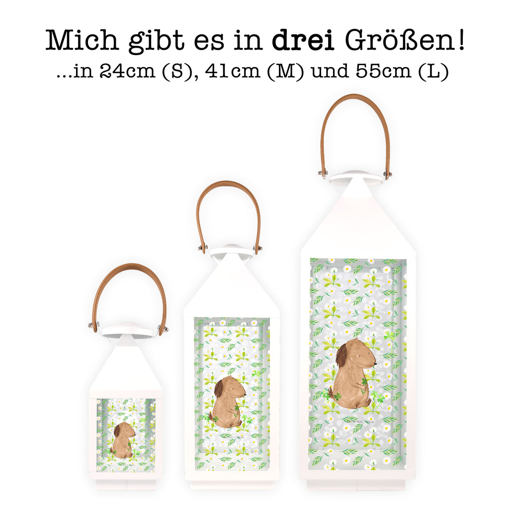 Deko Laterne Hund Kleeblatt Gartenlampe, Gartenleuchte, Gartendekoration, Gartenlicht, Laterne  kleine Laternen, XXL Laternen, Laterne groß, Hund, Hundemotiv, Haustier, Hunderasse, Tierliebhaber, Hundebesitzer, Sprüche, Kleeblatt, Glück, Tagträume, Motivation, Neuanfang, Geschenk, Glücksbringer, Selbstliebe, Achtsamkeit