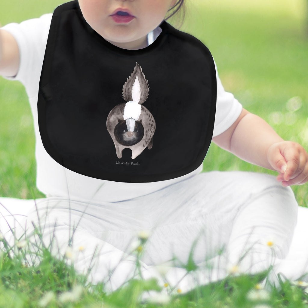 Organic Babylätzchen Stinktier Angriff Baby, Lätzchen, Spucktuch, Sabberlätzchen, Klettlätzchen, Babygeschenk, Baby Lätzchen, Geschenk für Geburt, Geschenk zur Geburt, Baby Spucktuch, Babyausstattung, Geschenkidee für Babyparty, Stinktier, Skunk, Wildtier, Raubtier, Stinker, Stinki, wütend, Drohung