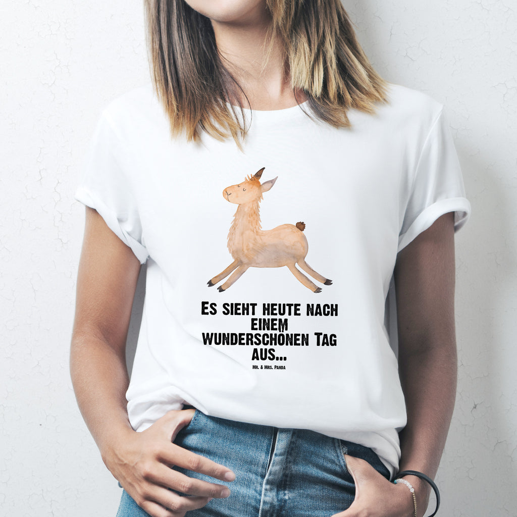 Größe S T-Shirt Lama springend T-Shirt, Shirt, Tshirt, Lustiges T-Shirt, T-Shirt mit Spruch, Party, Junggesellenabschied, Jubiläum, Geburstag, Herrn, Damen, Männer, Frauen, Schlafshirt, Nachthemd, Sprüche, Lama, Alpaka, Lamas, Lieblingstag, Happy day, fröhlich, Glück, Freundin, Liebeskummer, Neustart, guten Morgen, Start, Prüfung, Abitur