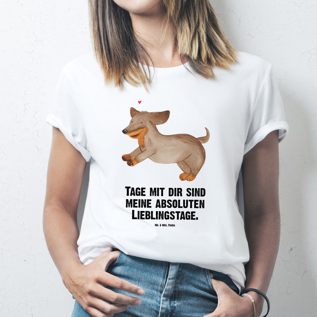 Größe L T-Shirt Hund Dackel fröhlich T-Shirt, Shirt, Tshirt, Lustiges T-Shirt, T-Shirt mit Spruch, Party, Junggesellenabschied, Jubiläum, Geburstag, Herrn, Damen, Männer, Frauen, Schlafshirt, Nachthemd, Sprüche, Hund, Hundemotiv, Haustier, Hunderasse, Tierliebhaber, Hundebesitzer, Hunde, Dackel, Dachshund, happy dog