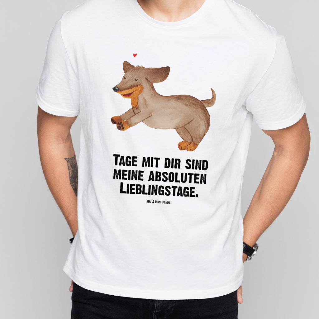 Größe L T-Shirt Hund Dackel fröhlich T-Shirt, Shirt, Tshirt, Lustiges T-Shirt, T-Shirt mit Spruch, Party, Junggesellenabschied, Jubiläum, Geburstag, Herrn, Damen, Männer, Frauen, Schlafshirt, Nachthemd, Sprüche, Hund, Hundemotiv, Haustier, Hunderasse, Tierliebhaber, Hundebesitzer, Hunde, Dackel, Dachshund, happy dog