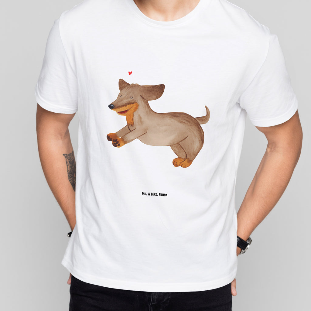 Größe L T-Shirt Hund Dackel fröhlich T-Shirt, Shirt, Tshirt, Lustiges T-Shirt, T-Shirt mit Spruch, Party, Junggesellenabschied, Jubiläum, Geburstag, Herrn, Damen, Männer, Frauen, Schlafshirt, Nachthemd, Sprüche, Hund, Hundemotiv, Haustier, Hunderasse, Tierliebhaber, Hundebesitzer, Hunde, Dackel, Dachshund, happy dog