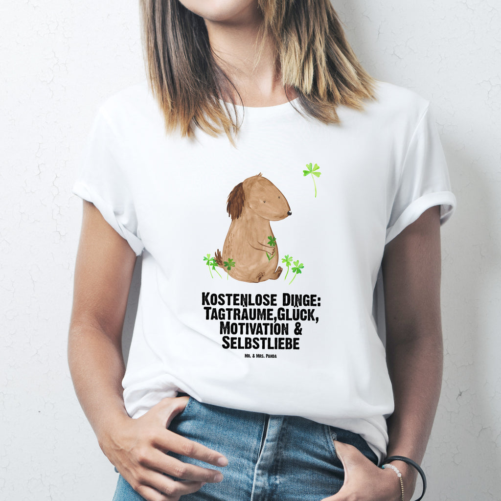Größe L T-Shirt Hund Kleeblatt T-Shirt, Shirt, Tshirt, Lustiges T-Shirt, T-Shirt mit Spruch, Party, Junggesellenabschied, Jubiläum, Geburstag, Herrn, Damen, Männer, Frauen, Schlafshirt, Nachthemd, Sprüche, Hund, Hundemotiv, Haustier, Hunderasse, Tierliebhaber, Hundebesitzer, Kleeblatt, Glück, Tagträume, Motivation, Neuanfang, Geschenk, Glücksbringer, Selbstliebe, Achtsamkeit