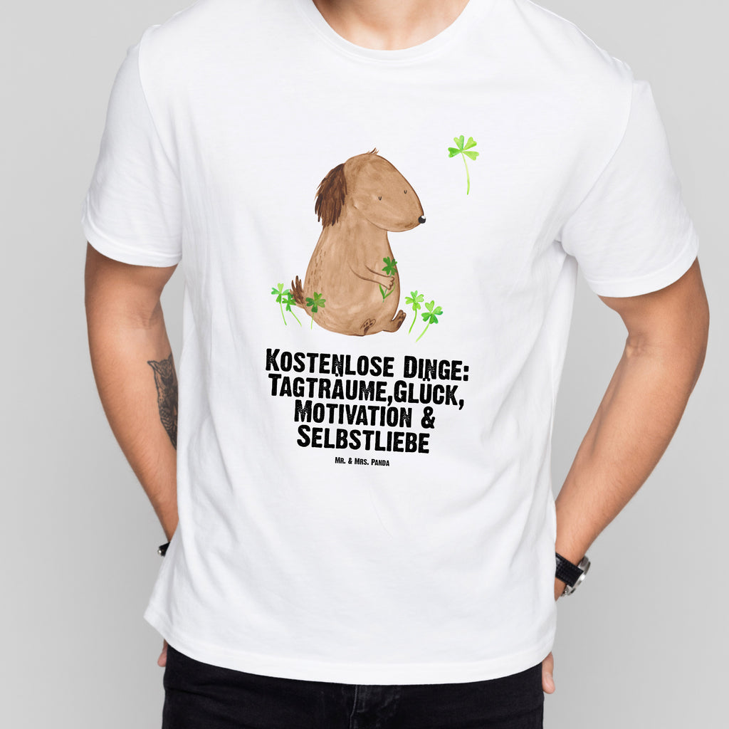 Größe L T-Shirt Hund Kleeblatt T-Shirt, Shirt, Tshirt, Lustiges T-Shirt, T-Shirt mit Spruch, Party, Junggesellenabschied, Jubiläum, Geburstag, Herrn, Damen, Männer, Frauen, Schlafshirt, Nachthemd, Sprüche, Hund, Hundemotiv, Haustier, Hunderasse, Tierliebhaber, Hundebesitzer, Kleeblatt, Glück, Tagträume, Motivation, Neuanfang, Geschenk, Glücksbringer, Selbstliebe, Achtsamkeit