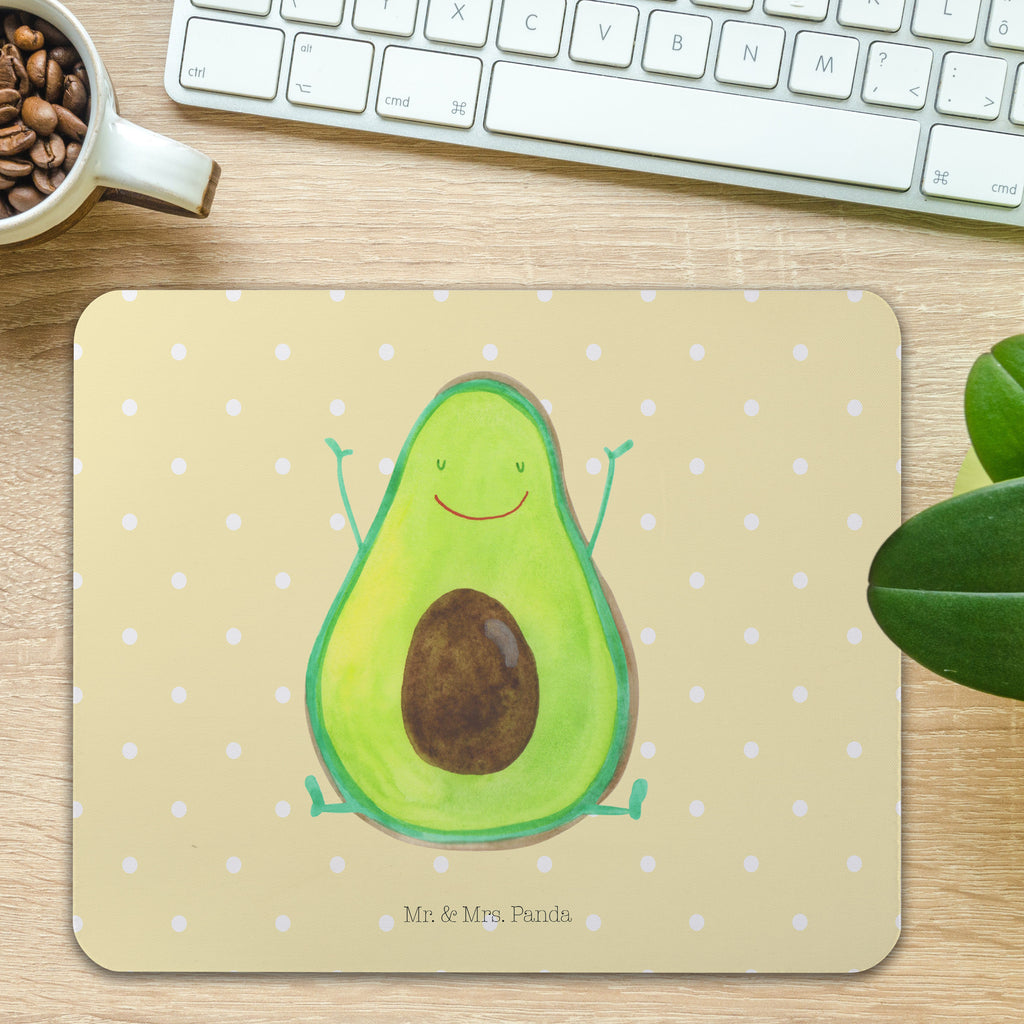 Mauspad Avocado Happy Mousepad, Computer zubehör, Büroausstattung, PC Zubehör, Arbeitszimmer, Mauspad, Einzigartiges Mauspad, Designer Mauspad, Avocado, Veggie, Vegan, Gesund, Chaos