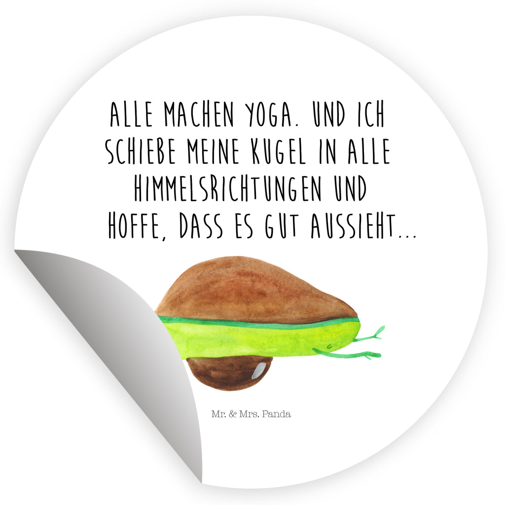 120mm Rund Aufkleber Avocado Yoga Sticker, Aufkleber, Etikett, Kinder, rund, Avocado, Veggie, Vegan, Gesund, Avocado Yoga Vegan