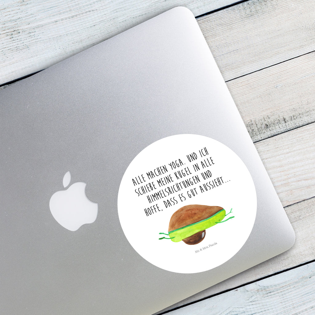 120mm Rund Aufkleber Avocado Yoga Sticker, Aufkleber, Etikett, Kinder, rund, Avocado, Veggie, Vegan, Gesund, Avocado Yoga Vegan