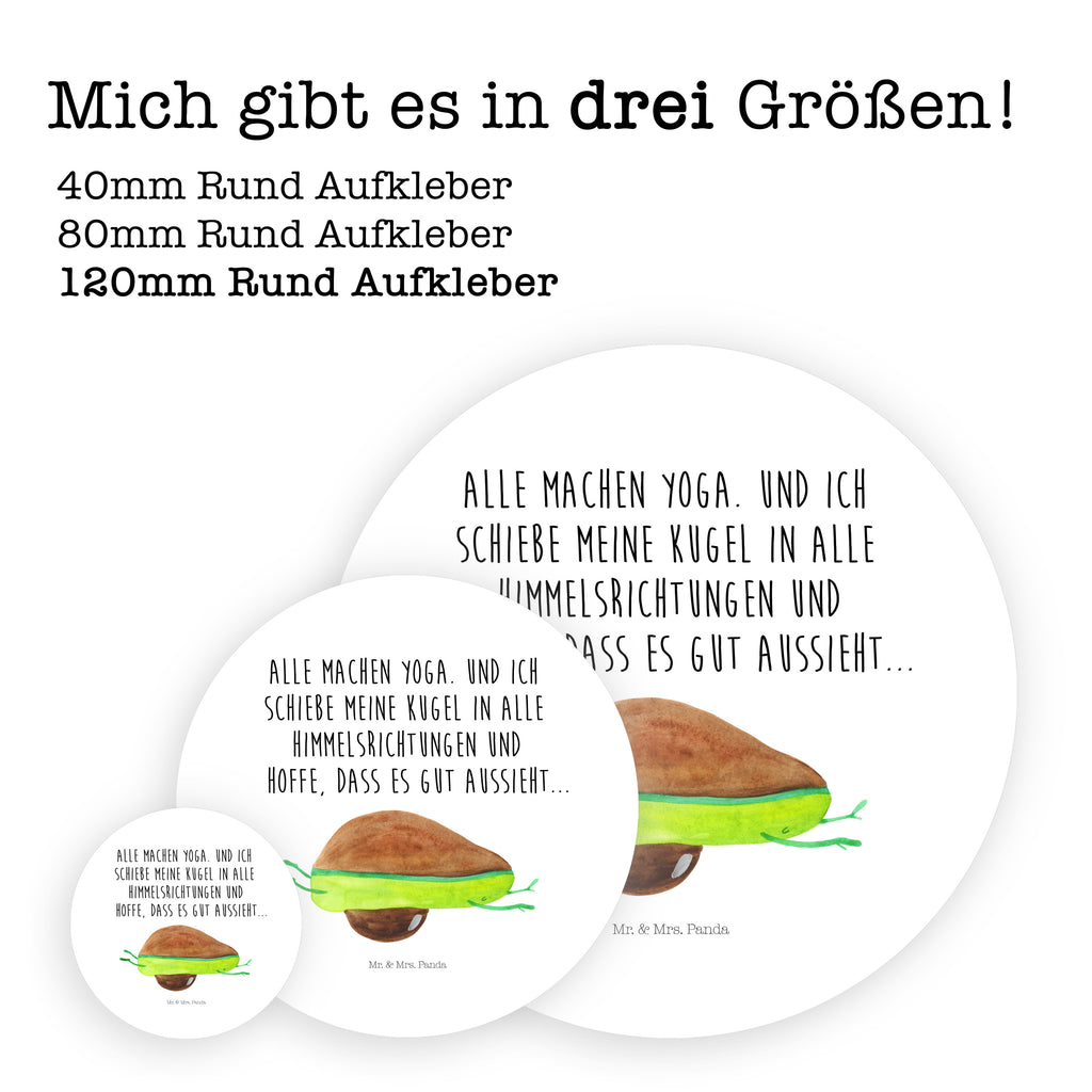 120mm Rund Aufkleber Avocado Yoga Sticker, Aufkleber, Etikett, Kinder, rund, Avocado, Veggie, Vegan, Gesund, Avocado Yoga Vegan