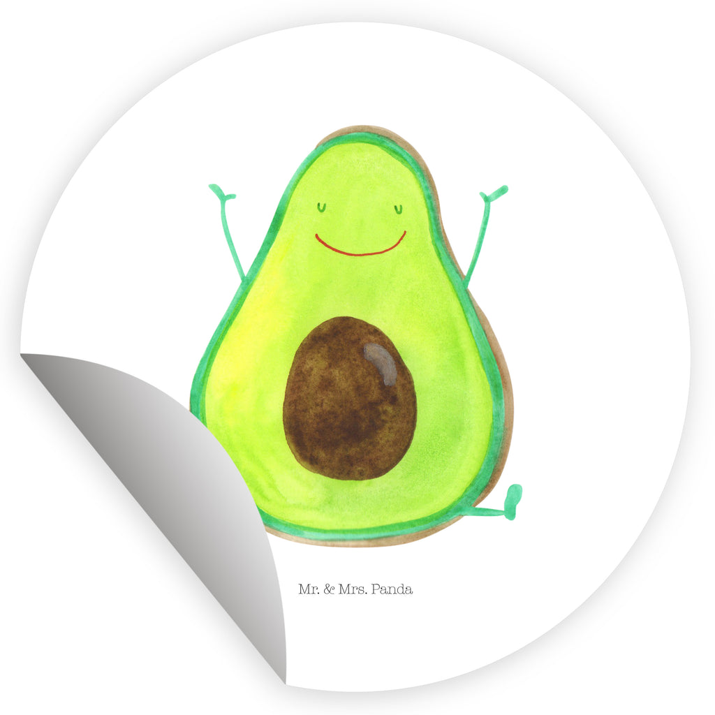 120mm Rund Aufkleber Avocado Happy Sticker, Aufkleber, Etikett, Kinder, rund, Avocado, Veggie, Vegan, Gesund, Chaos
