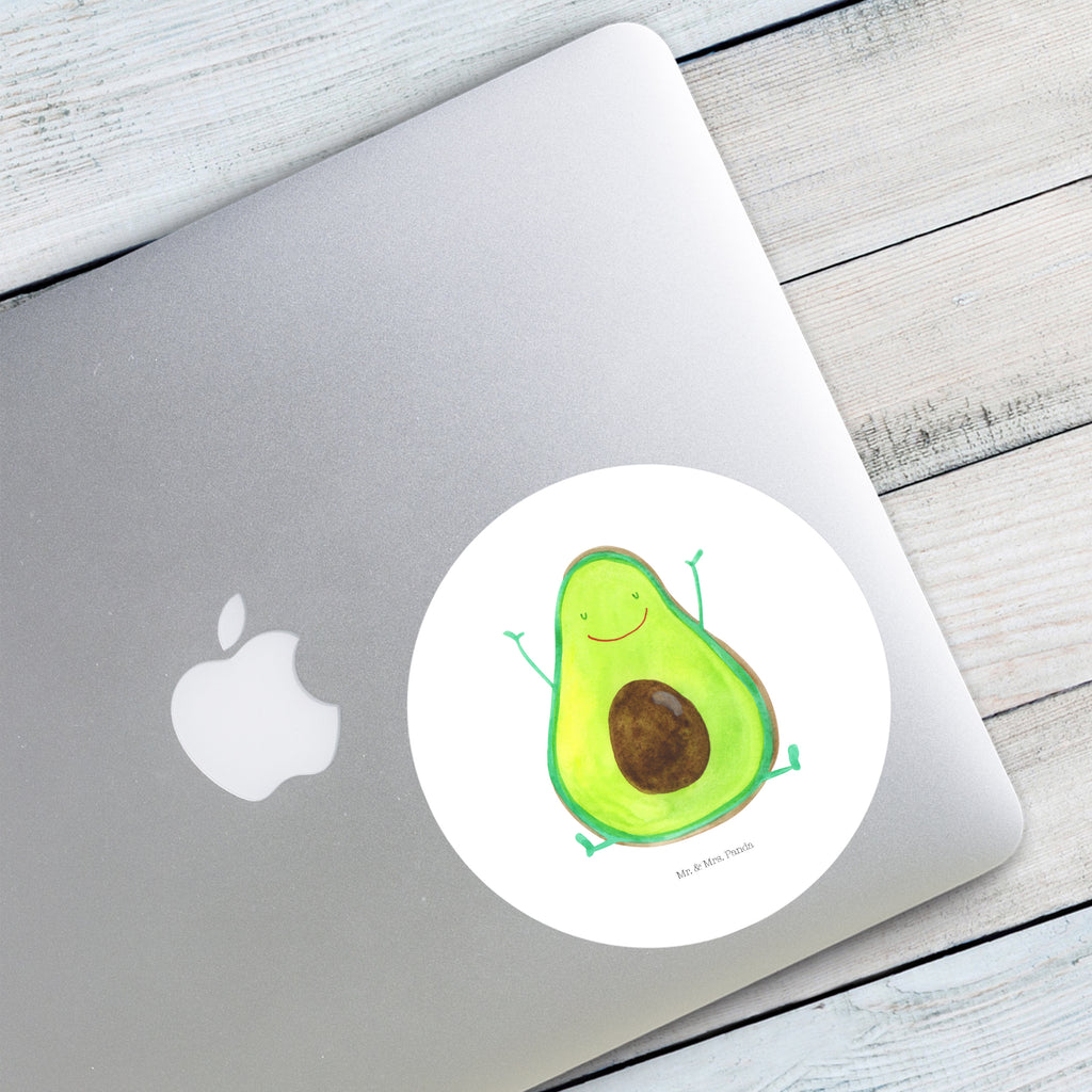 120mm Rund Aufkleber Avocado Happy Sticker, Aufkleber, Etikett, Kinder, rund, Avocado, Veggie, Vegan, Gesund, Chaos